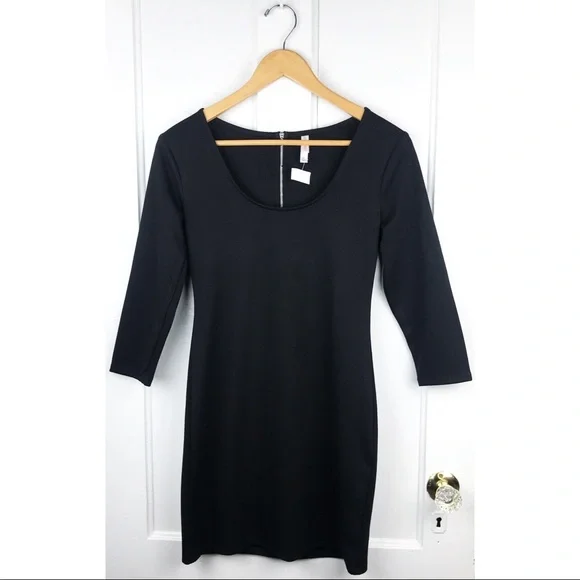 xhilaration bodycon dress Women's Vintage Xhilaration Black Stretch Mini Bodycon Dress Size Medium